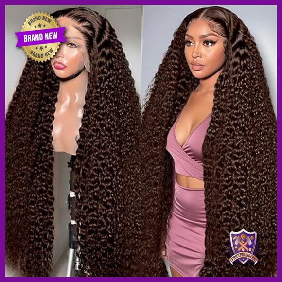 30 Inch Deep Wave Lace Front Wig Human Hair 210 Density 13x6 HD Glueless main image 6